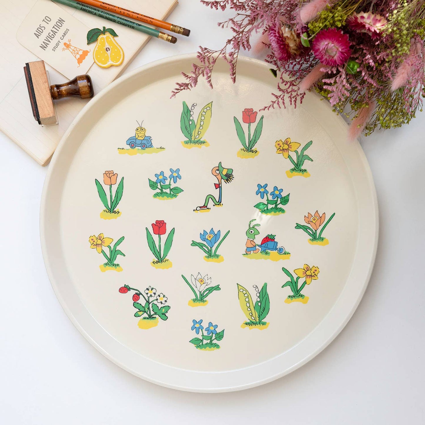 3P4 x Richard Scarry® - Floral Large Round Tray