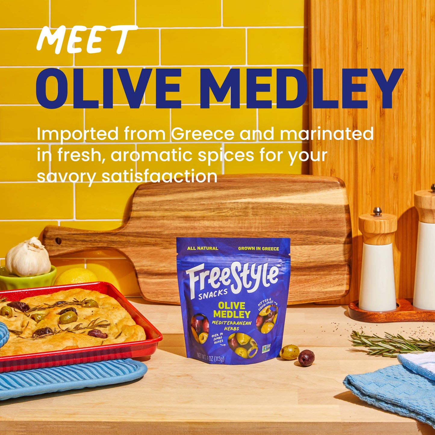 Mediterranean Herb Olive Medley--Resealable Pack