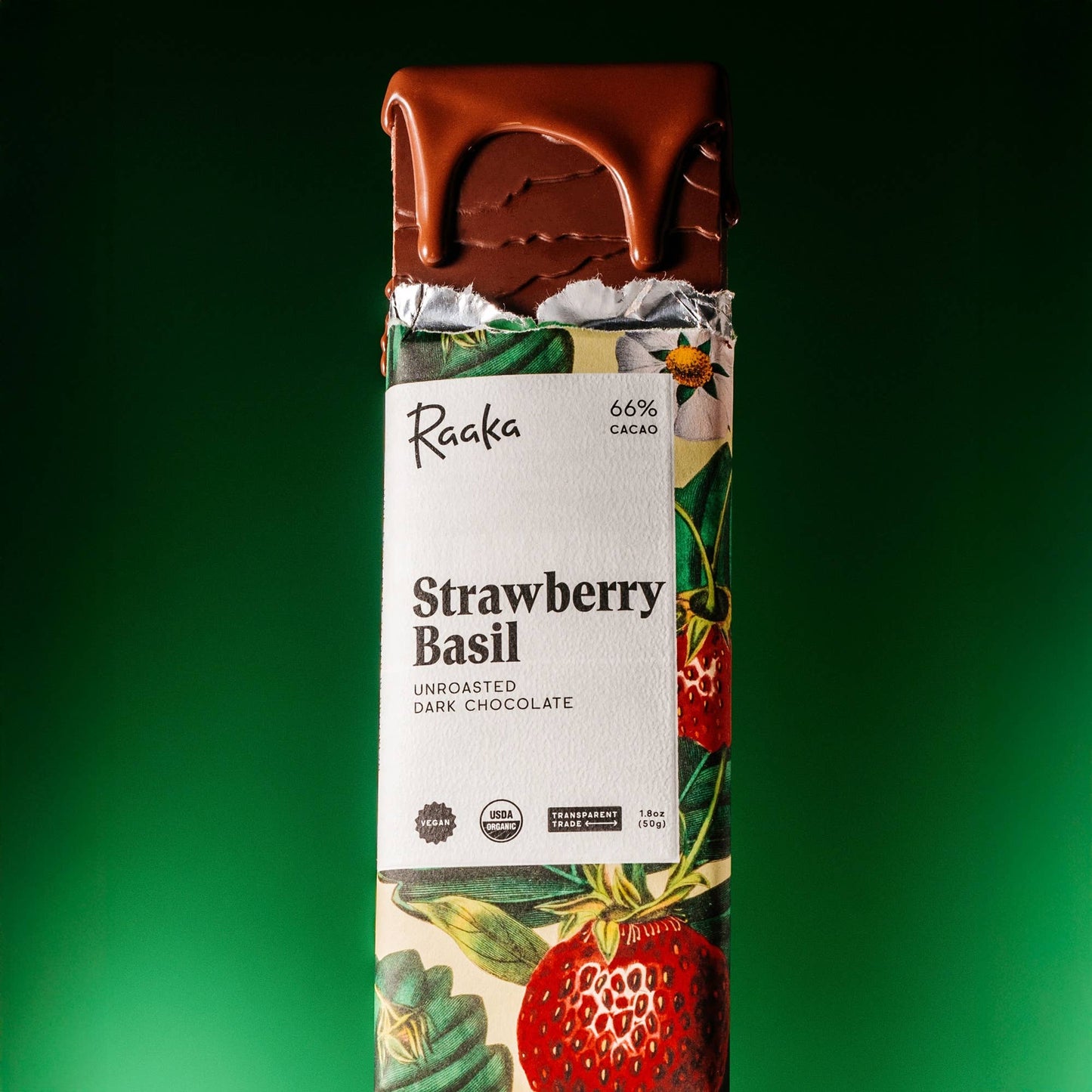66% Strawberry Basil Choclate Bar