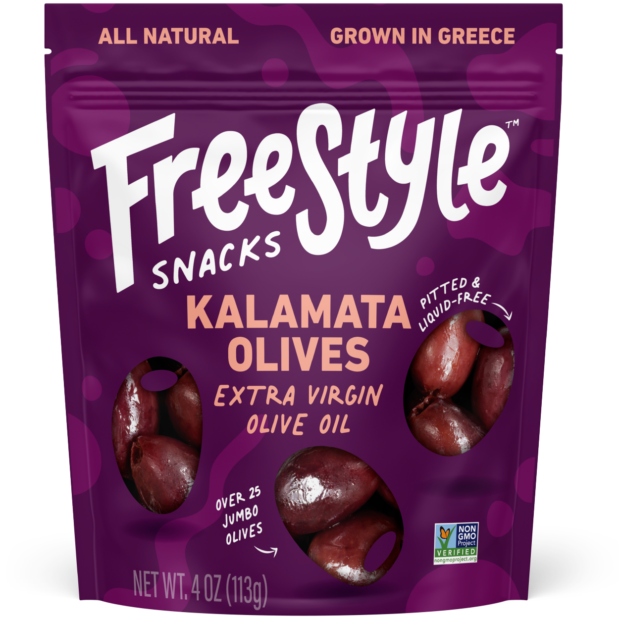 Kalamata Olives in Extra Virgin Olive Oil--Resealable Pack