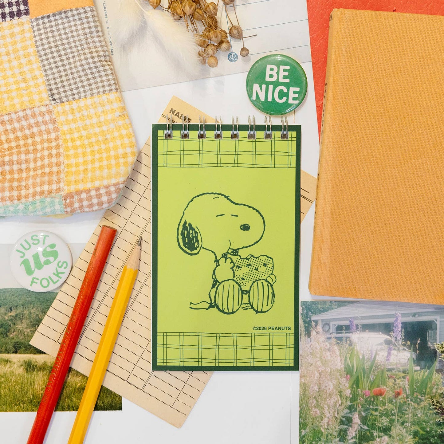 3P4 x Peanuts® - Snoopy Watermelon Mini Notebook