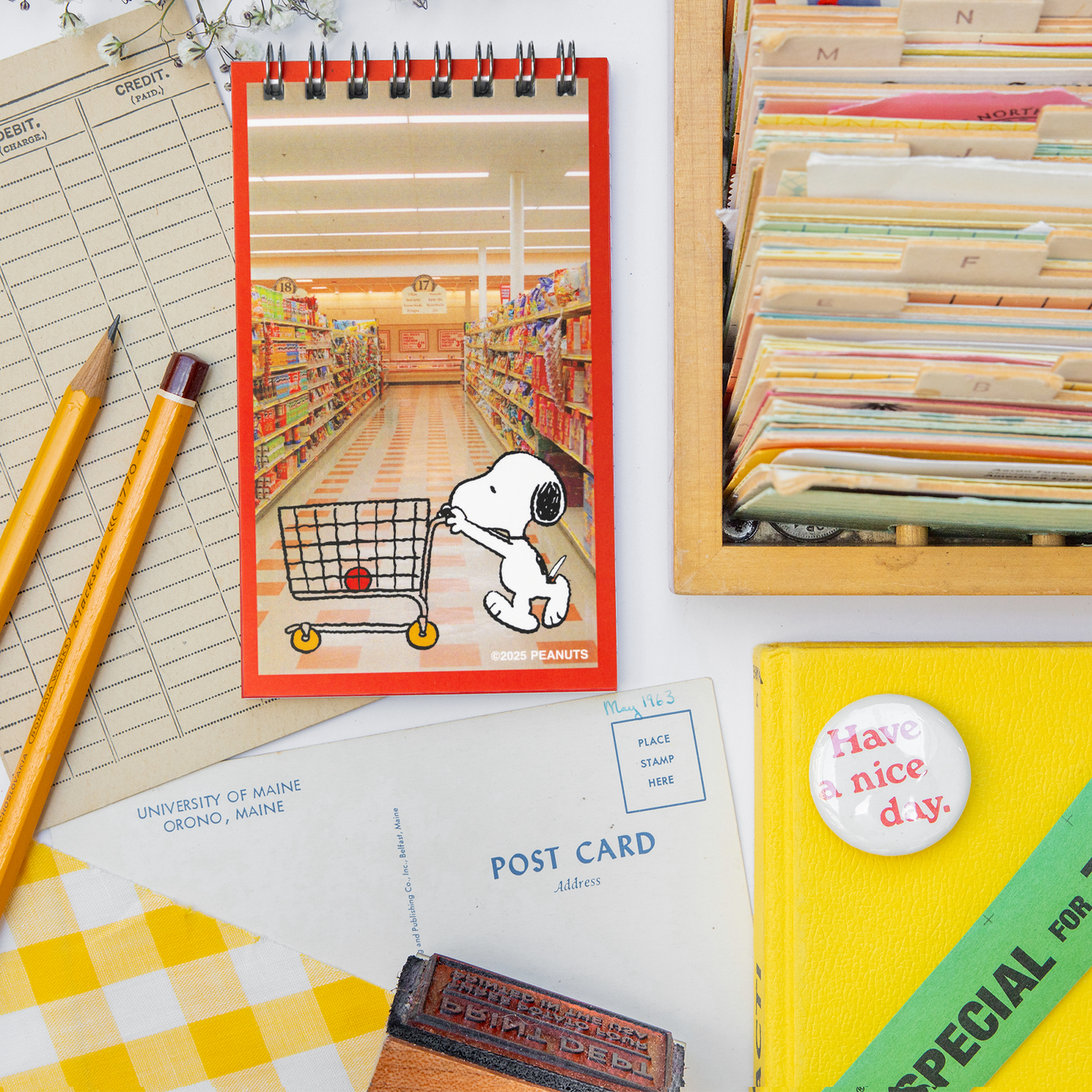 3P4 x Peanuts® - Snoopy Grocery Mini Memo Pad