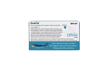 Matiz Sardinillas with Piquillo - 3oz Tin