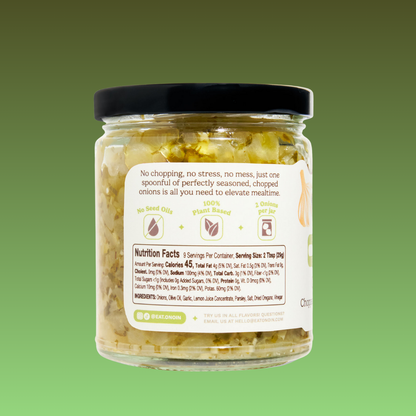 Garlic & Herb Chopped Onions – Gourmet Condiment & Sauce