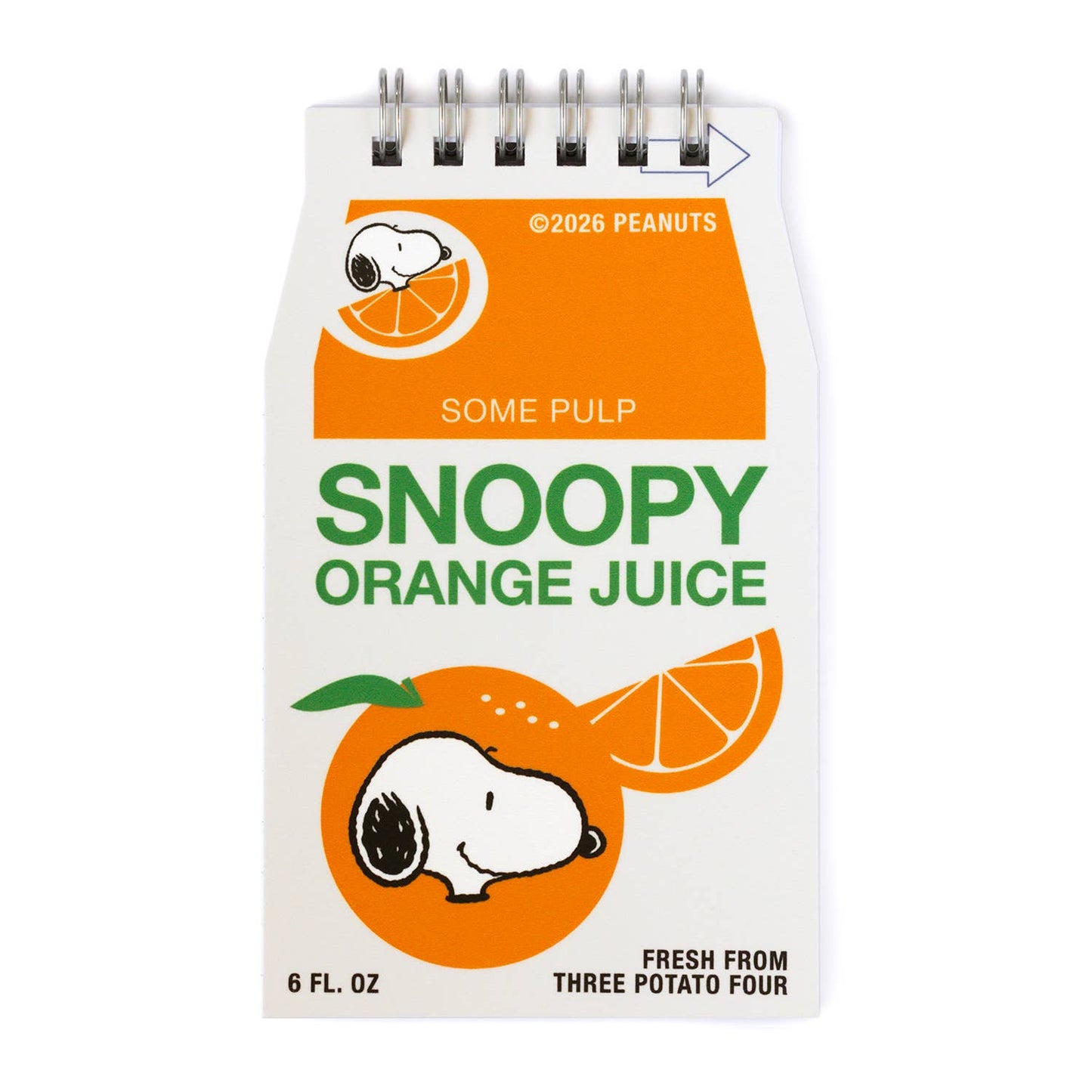 3P4 x Peanuts® Grocery - Snoopy Orange Juice Mini Notebook