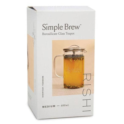 Simple Brew Borosilicate Glass Teapot for Loose Tea (600mL)