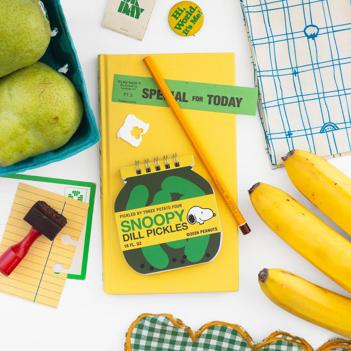 3P4 x Peanuts® Grocery - Snoopy Pickle Jar Mini Notebook