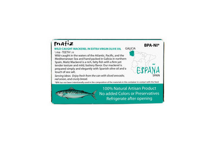 Matiz Mackerel in Extra Virgin Olive oil - 3 oz tin