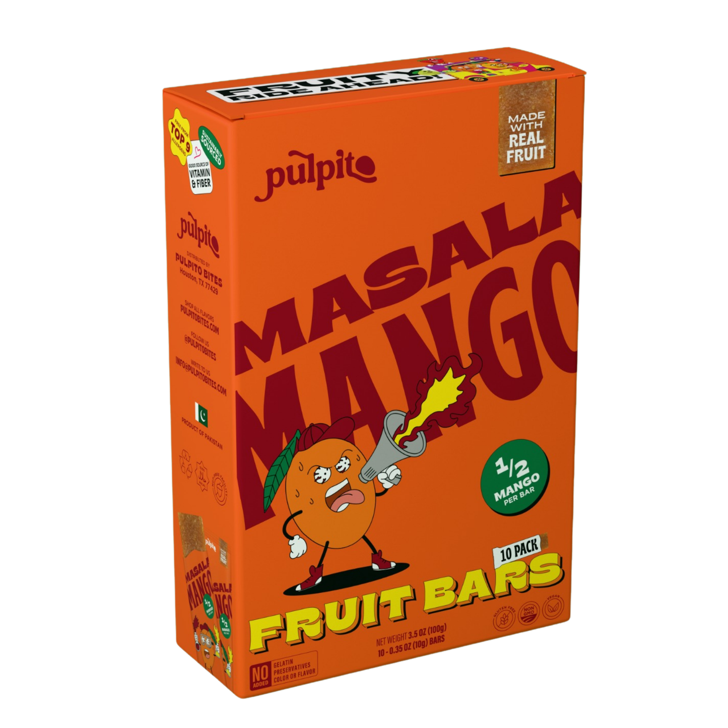 Masala Mango  - Natural Fruit Snacks - Dried Fruit Bars
