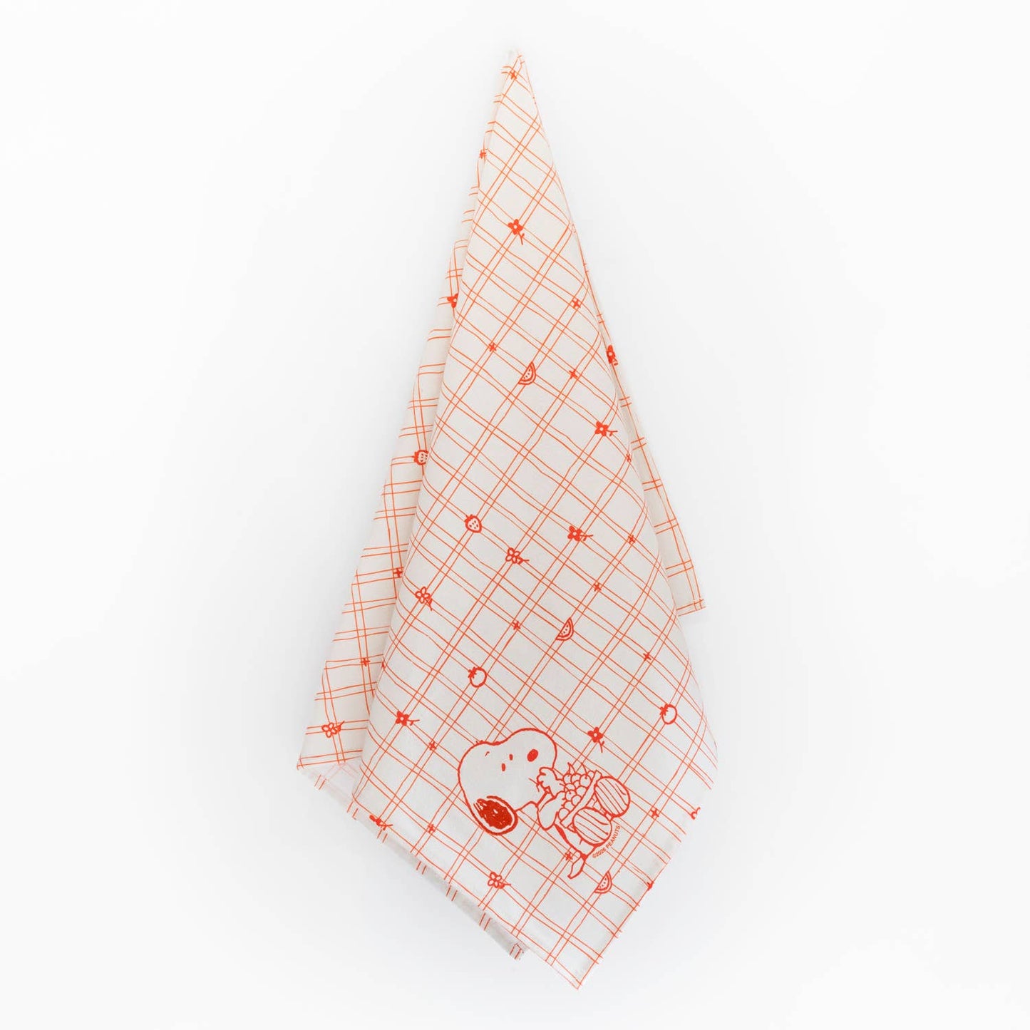 3P4 x Peanuts® - Snoopy Cherry Basket Tea Towel (Red)