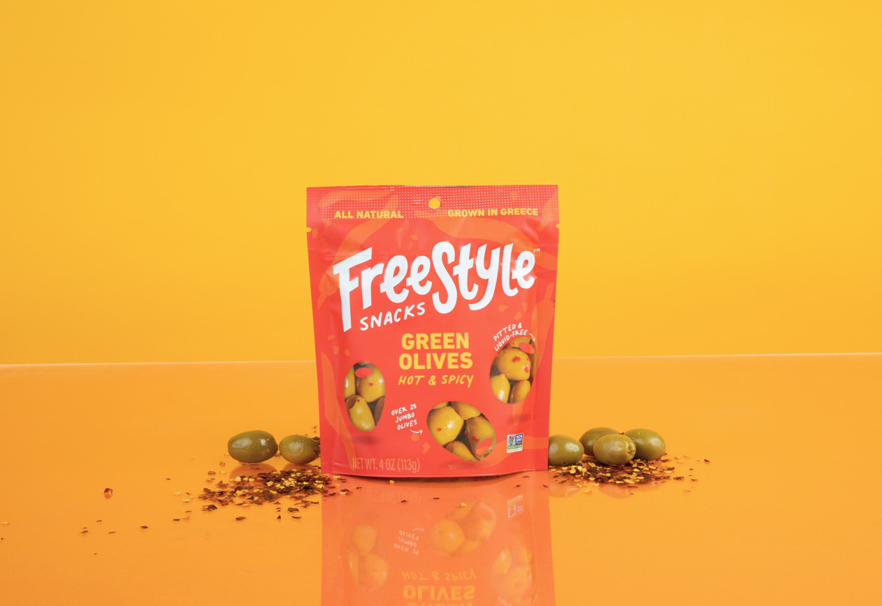 Hot & Spicy Green Olives--Resealable Pack