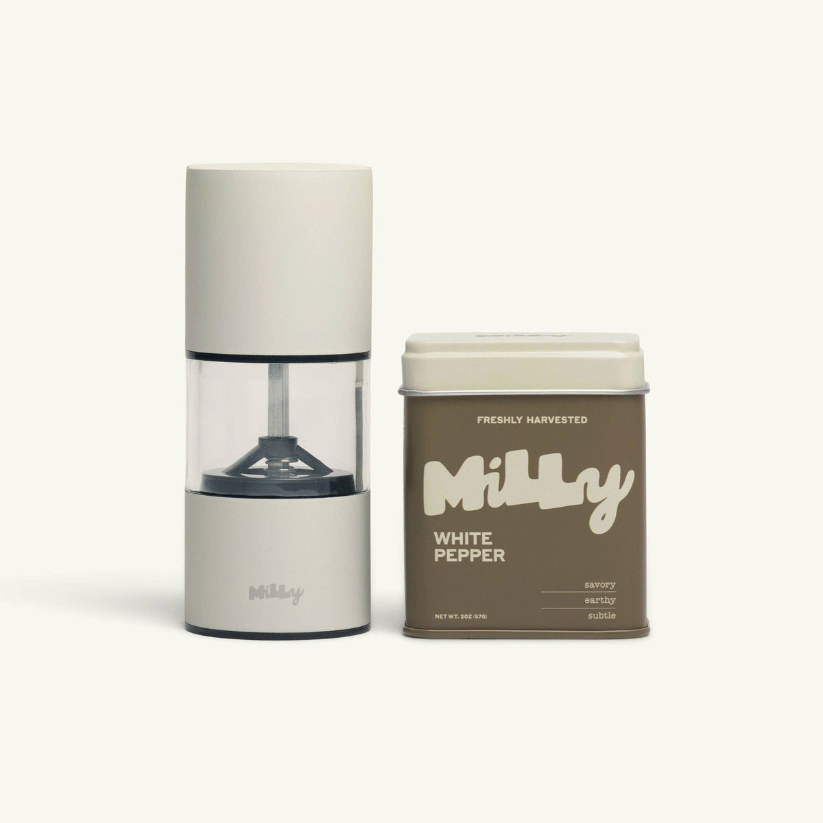 Milly Pepper Starter Set — Fresh Pepper & Ceramic Mill: BLACK