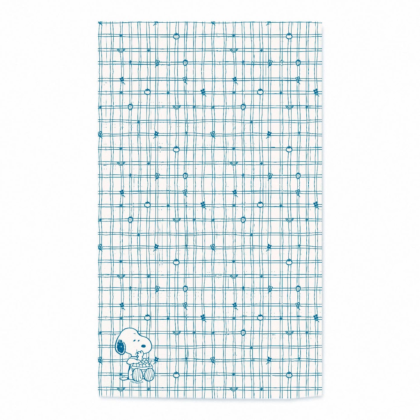 3P4 x Peanuts® - Snoopy Cherry Basket Tea Towel (Blue)