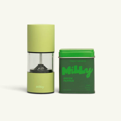 Milly Pepper Starter Set — Fresh Pepper & Ceramic Mill: BLACK