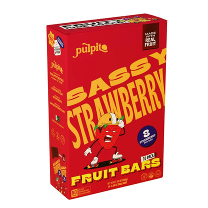 Sassy Strawberry - Natural Fruit Snacks - Dried Fruit Bars