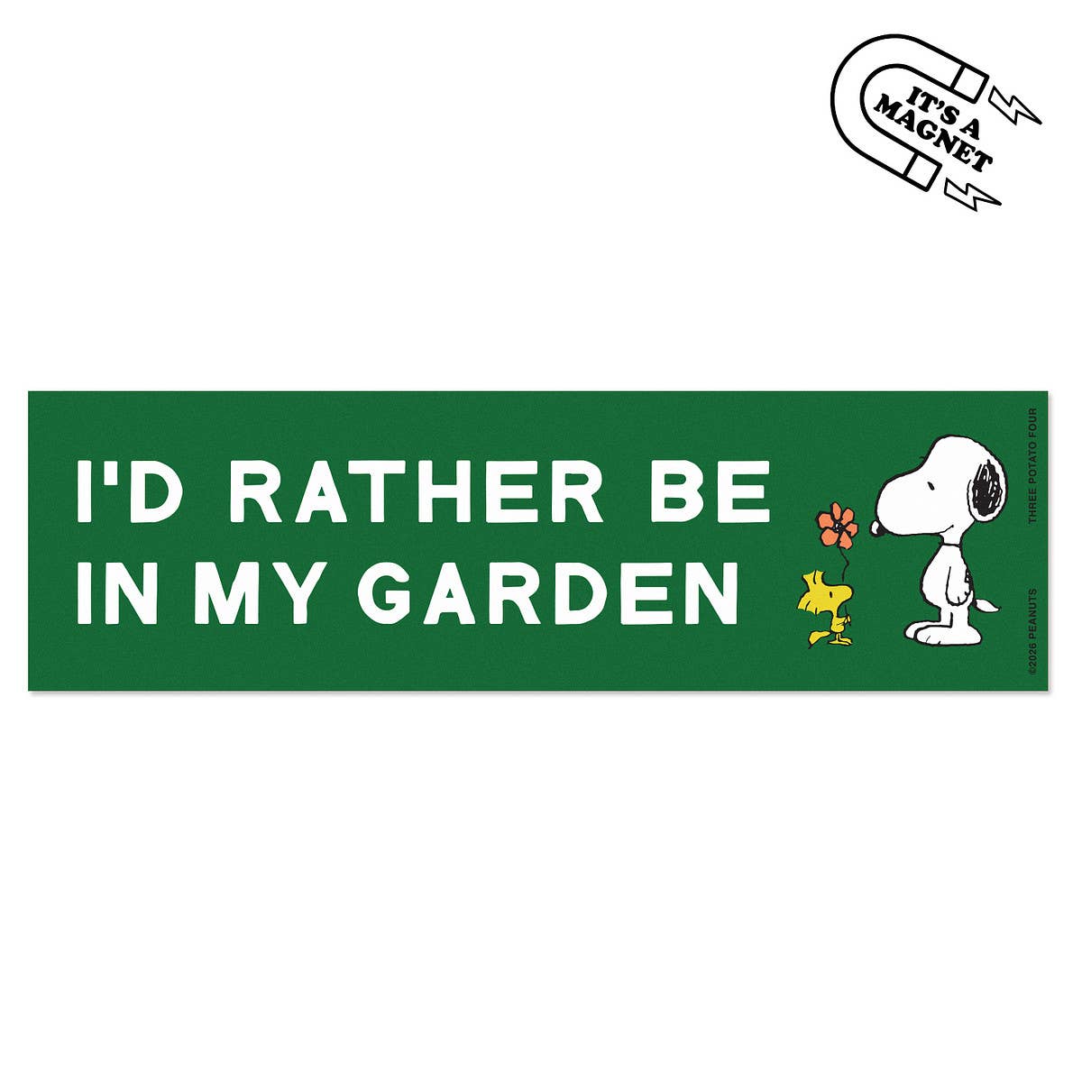 3P4 x Peanuts® - Snoopy Rather Be In My Garden Bumper Magnet
