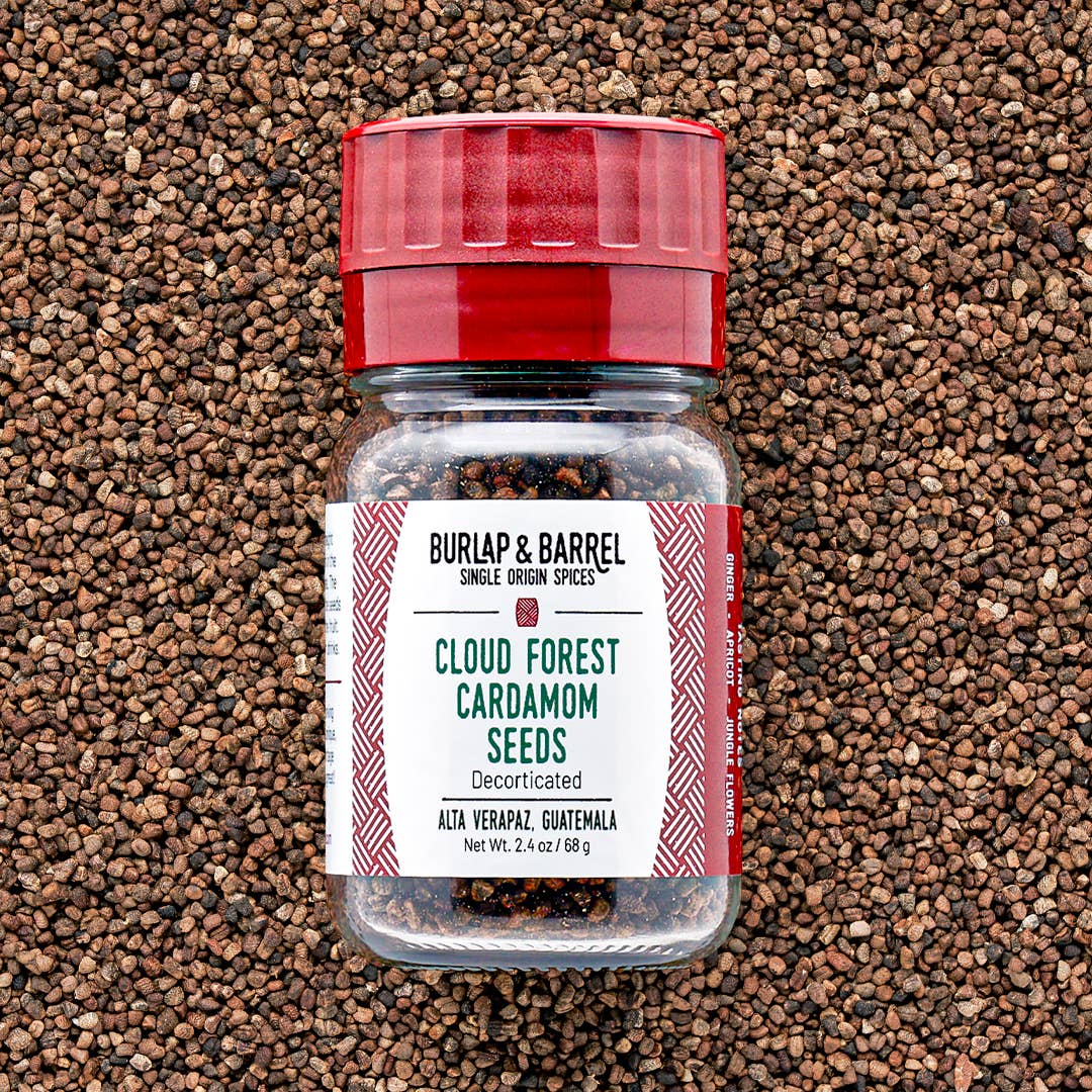 Cloud Forest Cardamom Seeds - Single Origin Spice: 2.4 oz grinder jar