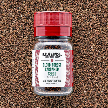 Cloud Forest Cardamom Seeds - Single Origin Spice: 2.4 oz grinder jar