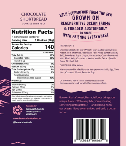 Chocolate Shortbread Cookies with Kelp