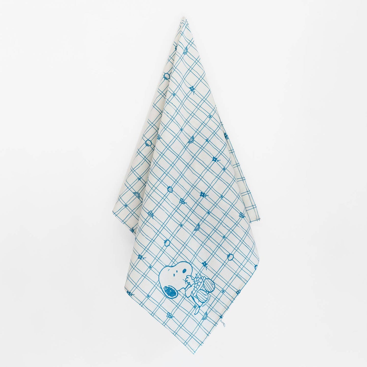 3P4 x Peanuts® - Snoopy Cherry Basket Tea Towel (Blue)