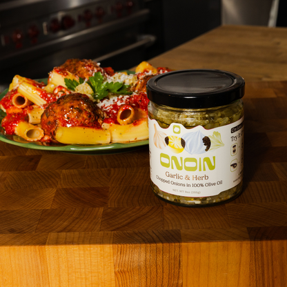 Garlic & Herb Chopped Onions – Gourmet Condiment & Sauce