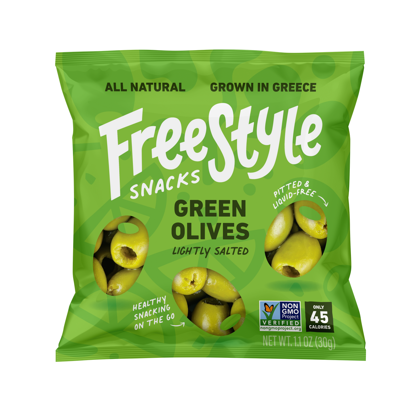 Green Original Olives--Snack Pack