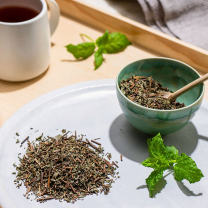 Green Tea Mint Organic Loose Green Tea (4 oz)