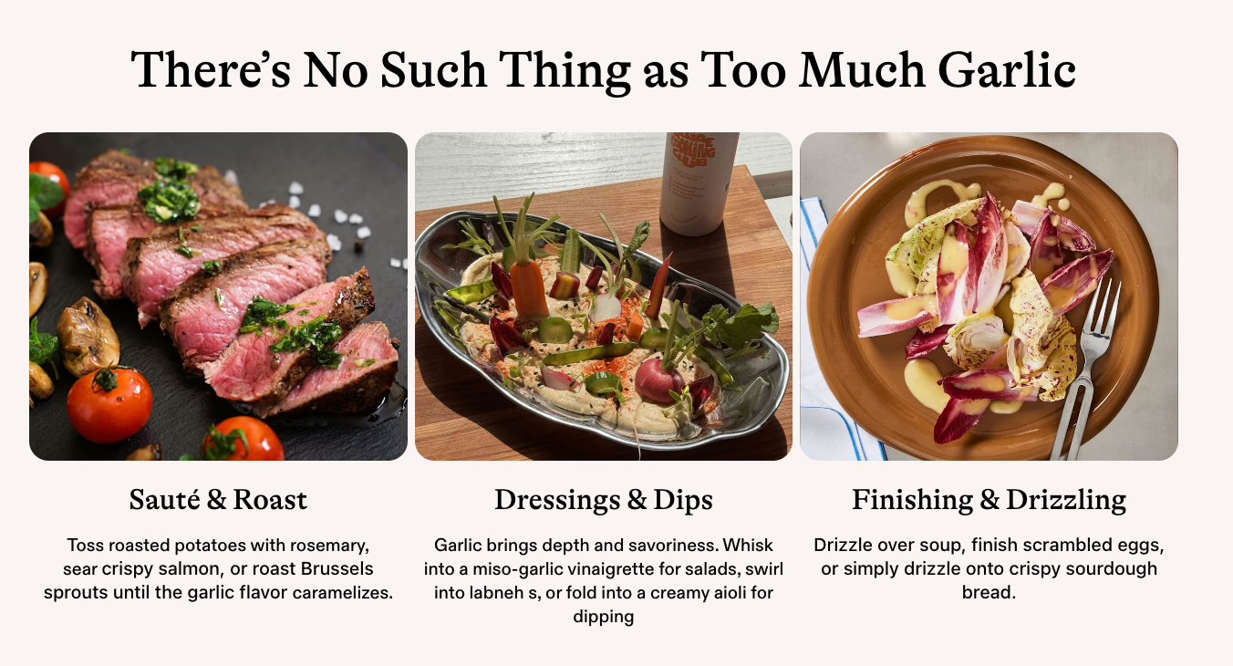 Nara's Roasted Garlic Oil (+ Yuzu • Miso) Best Seller