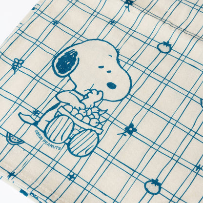 3P4 x Peanuts® - Snoopy Cherry Basket Tea Towel (Blue)