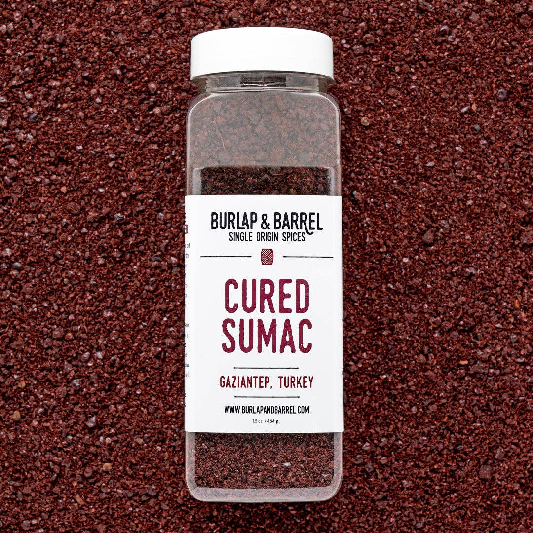 Cured Sumac (Sumak) - Single Origin Spice & Seasoning: 2.3 oz glass jar