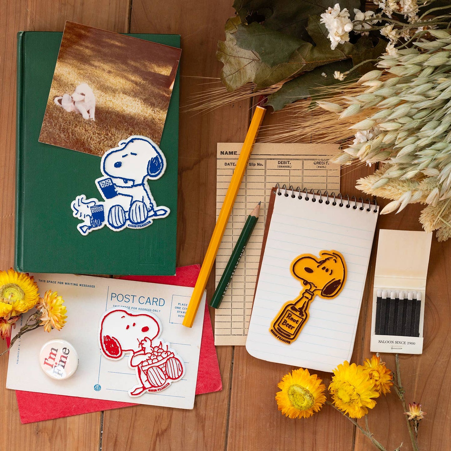 3P4 x Peanuts® - Snoopy & Woodstock "Cheers" Magnet