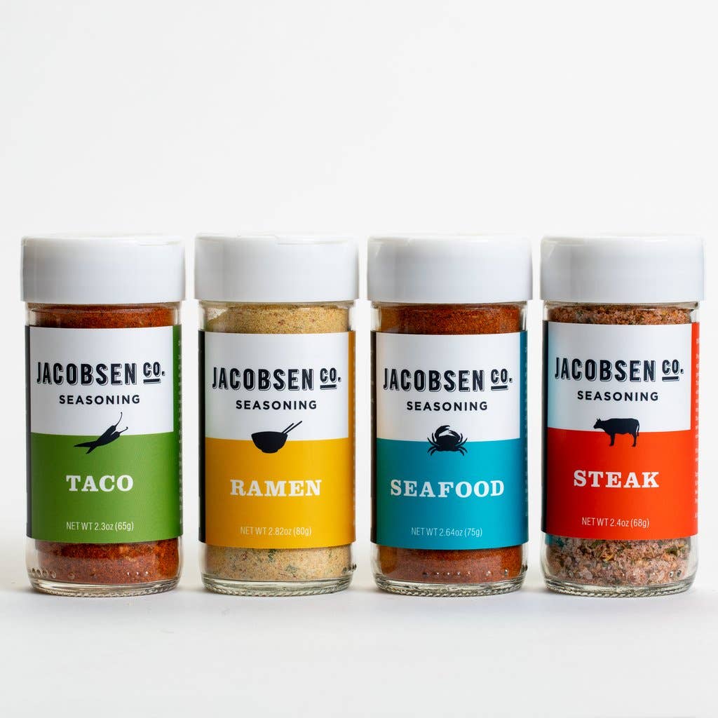 Taco-Ramen-Seafood-Steak Seasoning - Pack of 4